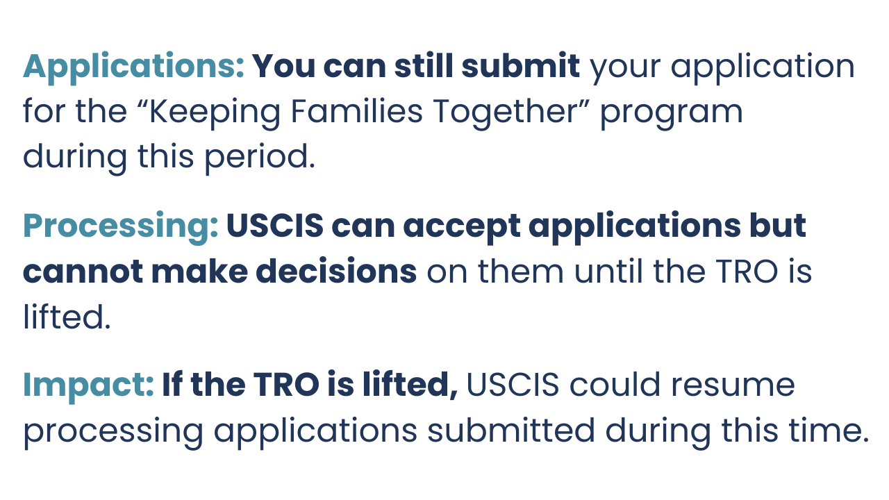 Biden's Parole in Place and Daca Actions: You can still submit your application during the 14-day TRO!